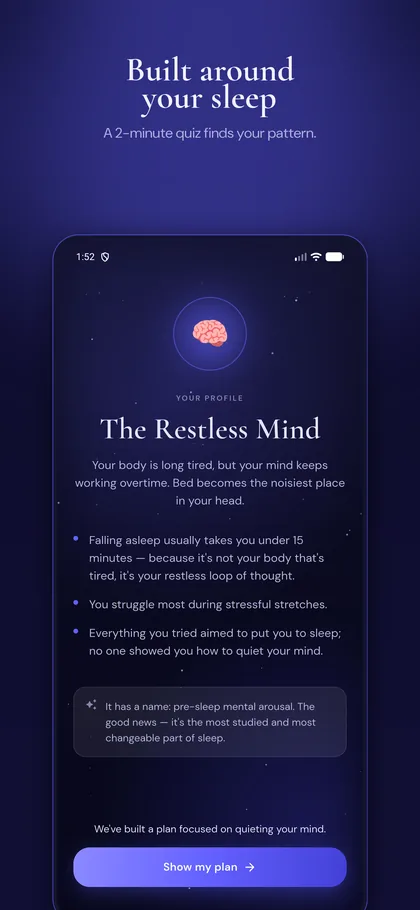 Eluria profile — The Restless Mind sleep pattern